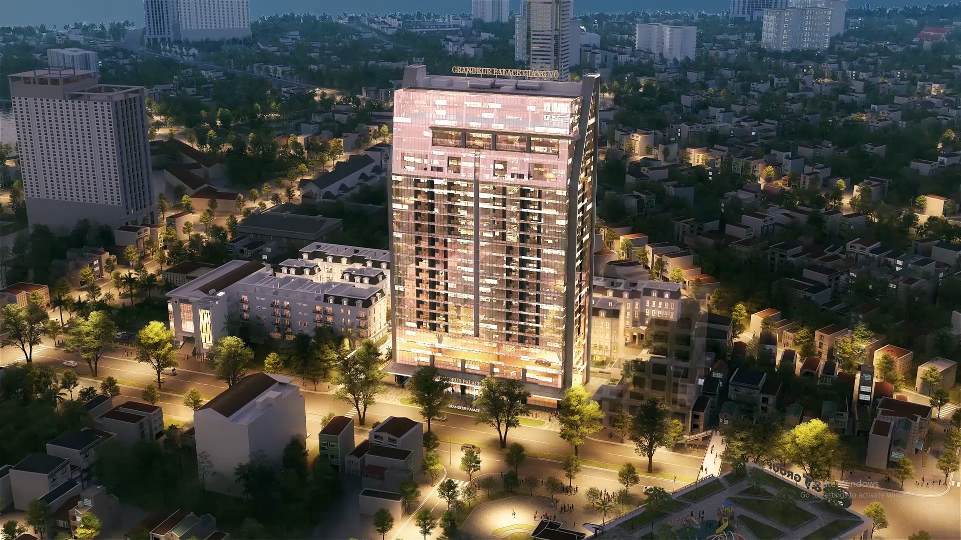 Grandeur Palace Giảng Võ - Tổ hợp căn hộ tân cổ điển Pháp tại 138B Giảng Võ phối cảnh tổng thể